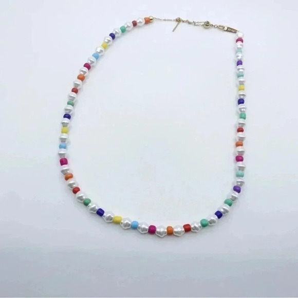 Colorful pearl beaded necklace - Picture 1 of 5